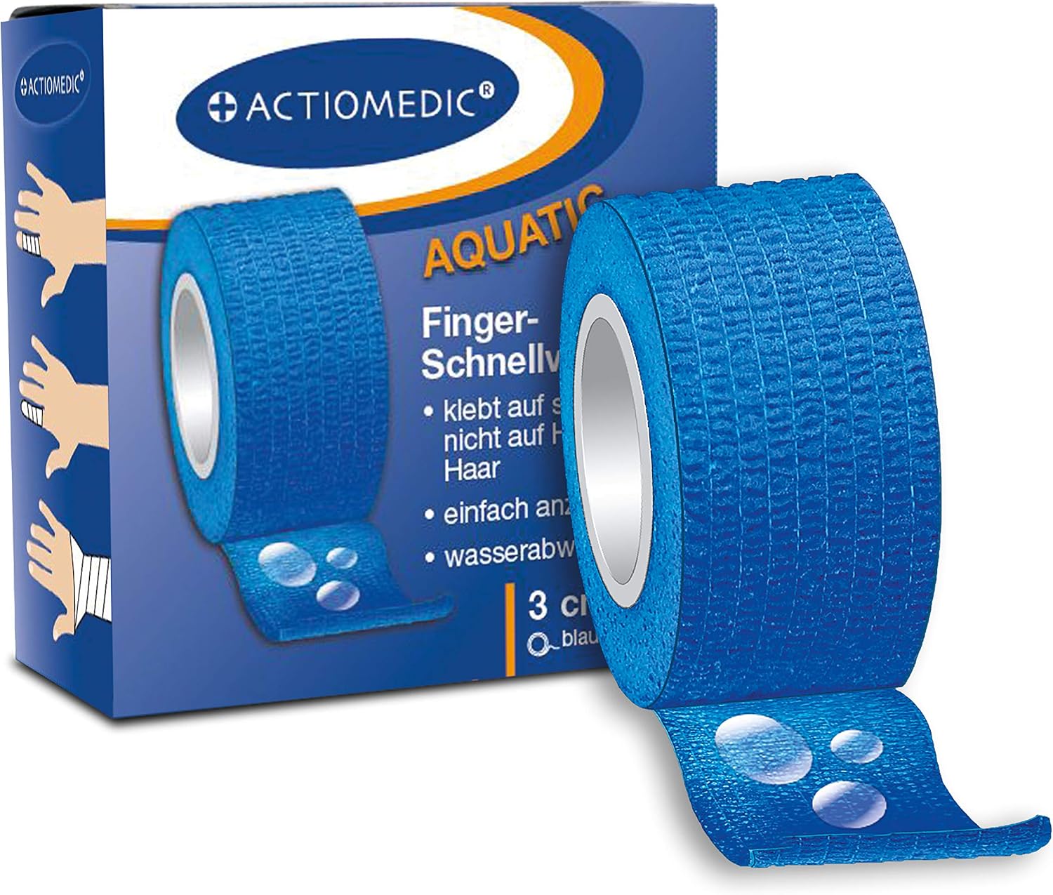 Detalle de ACTIOMEDIC I 120.003.00001 snelverband, blauw, 3 cm x 7 m