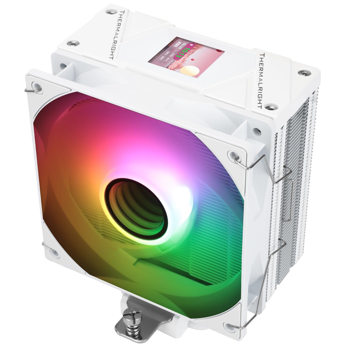 TR Assassin Spirit 120 Vision ARGB bianco – CPU Air Cooler con display LCD IPS 1,54” e compatibilità Intel LGA1700/1851, AMD AM4/AM5