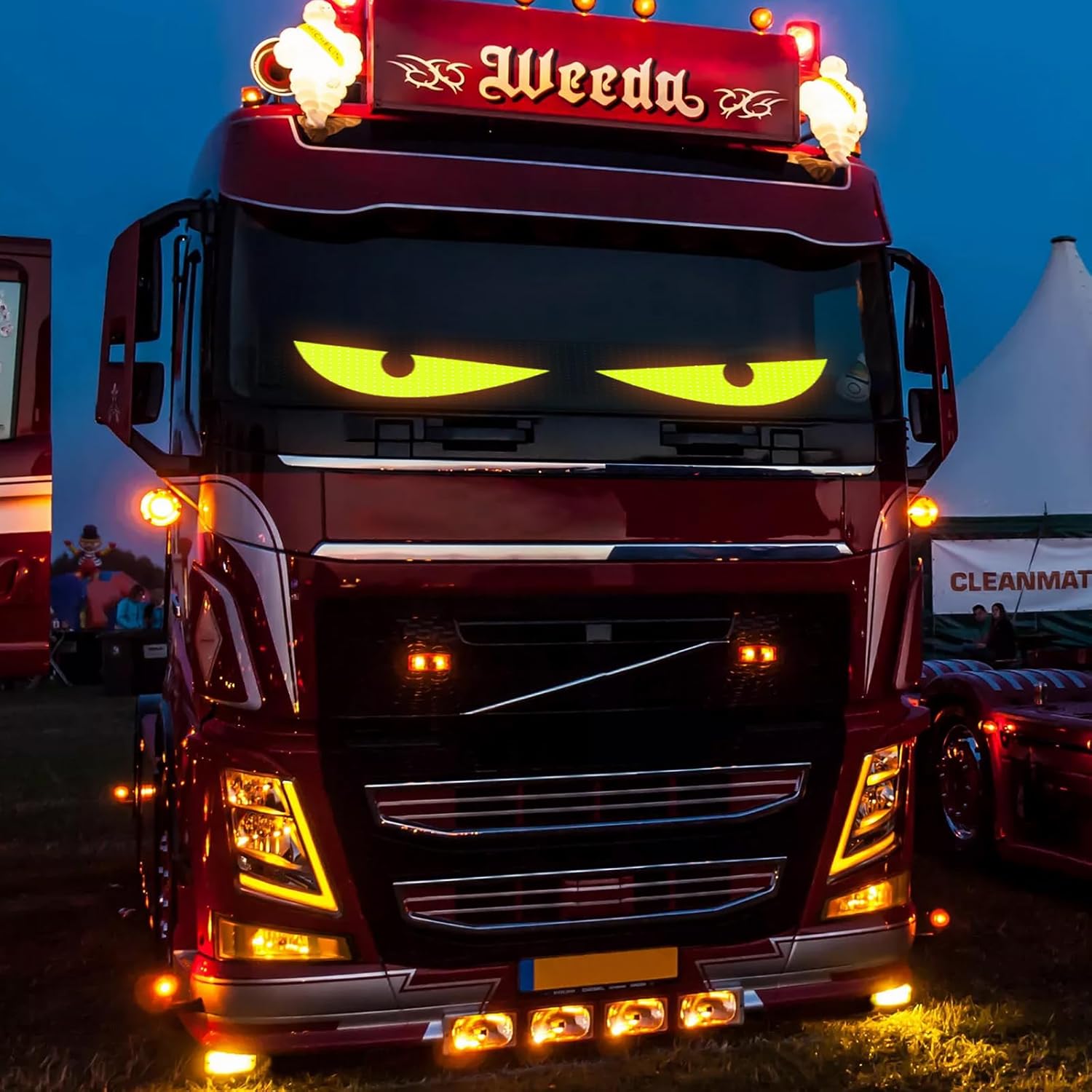 Detalle de ZIMAOER Occhi LED per camion e auto con display flessibile programmabile (2 pezzi 35x10 cm)