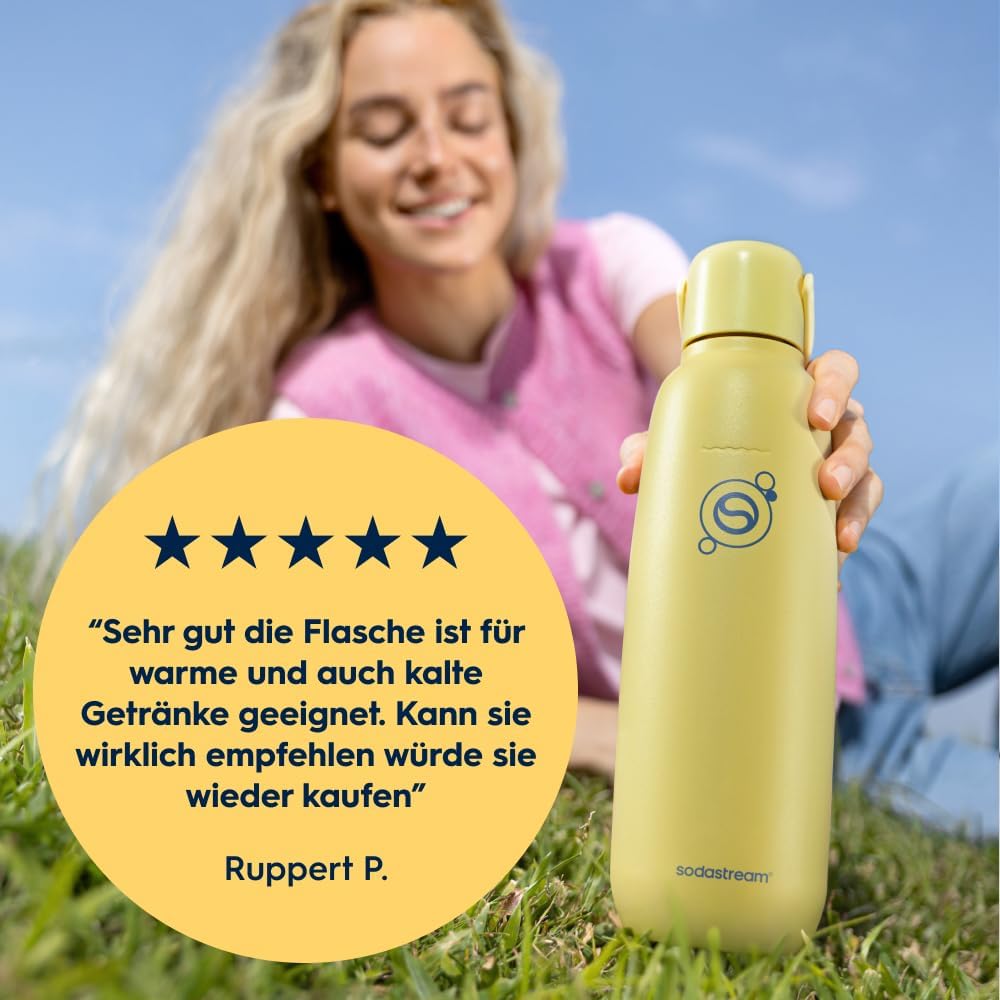 Thumbnail 6 de SodaStream Fizz & Go Cool Edelstahl-Doppelwandflasche (0,9 L) – isoliert, kompatibel mit Quick-Connect