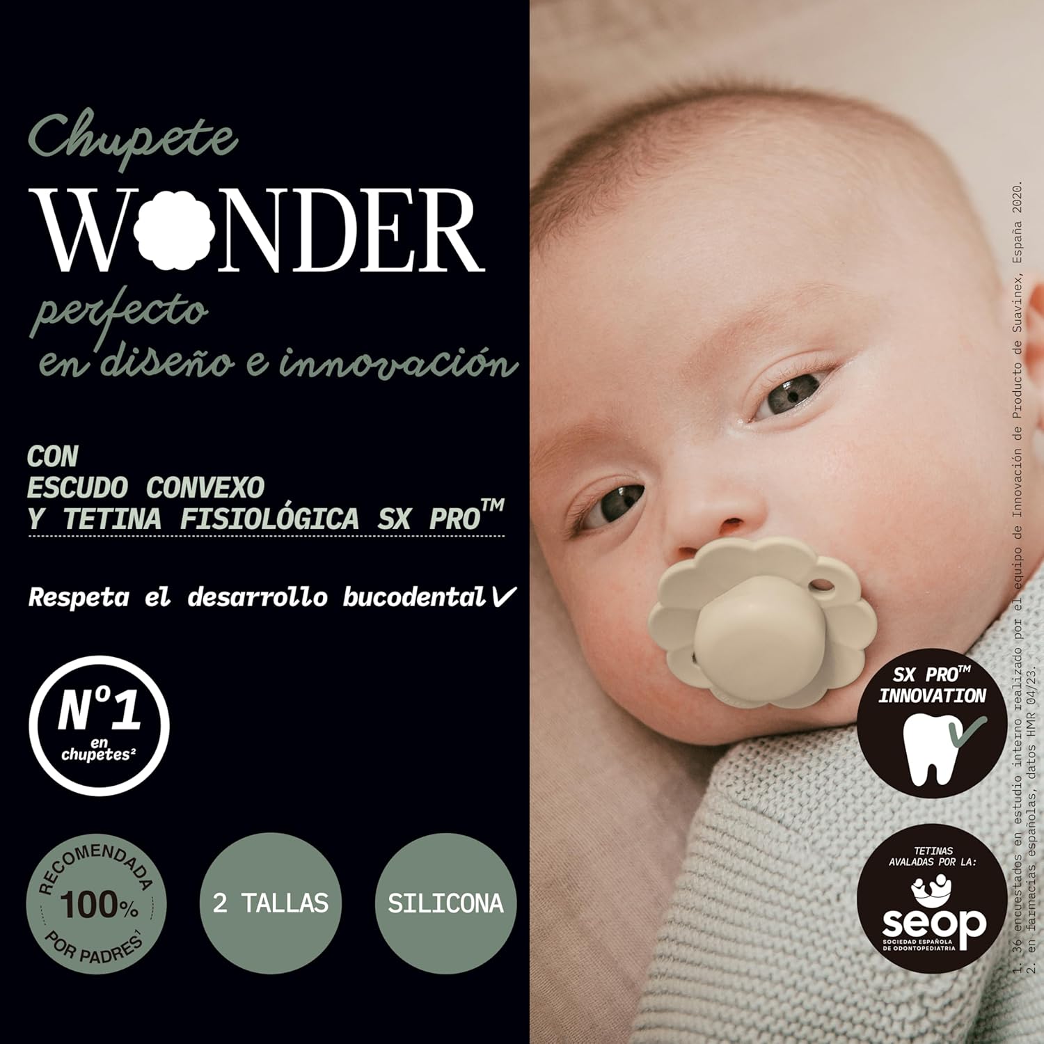 Detalle de Suavinex Ciucci Wonder 0–6 mesi, confezione da 2 – tettarella SX Pro piatta e simmetrica