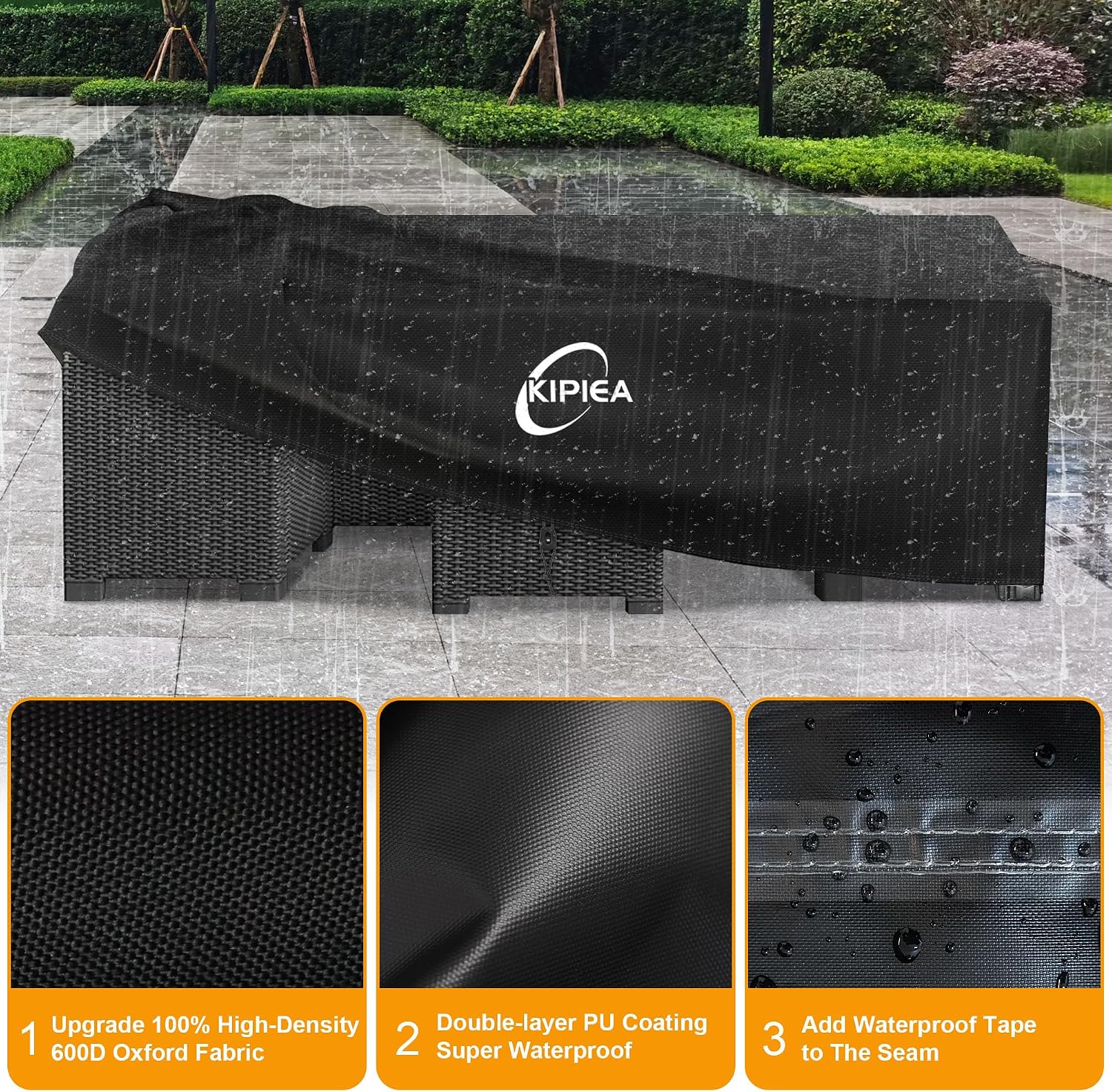 Detalle de Kipiea patio furniture cover 600D