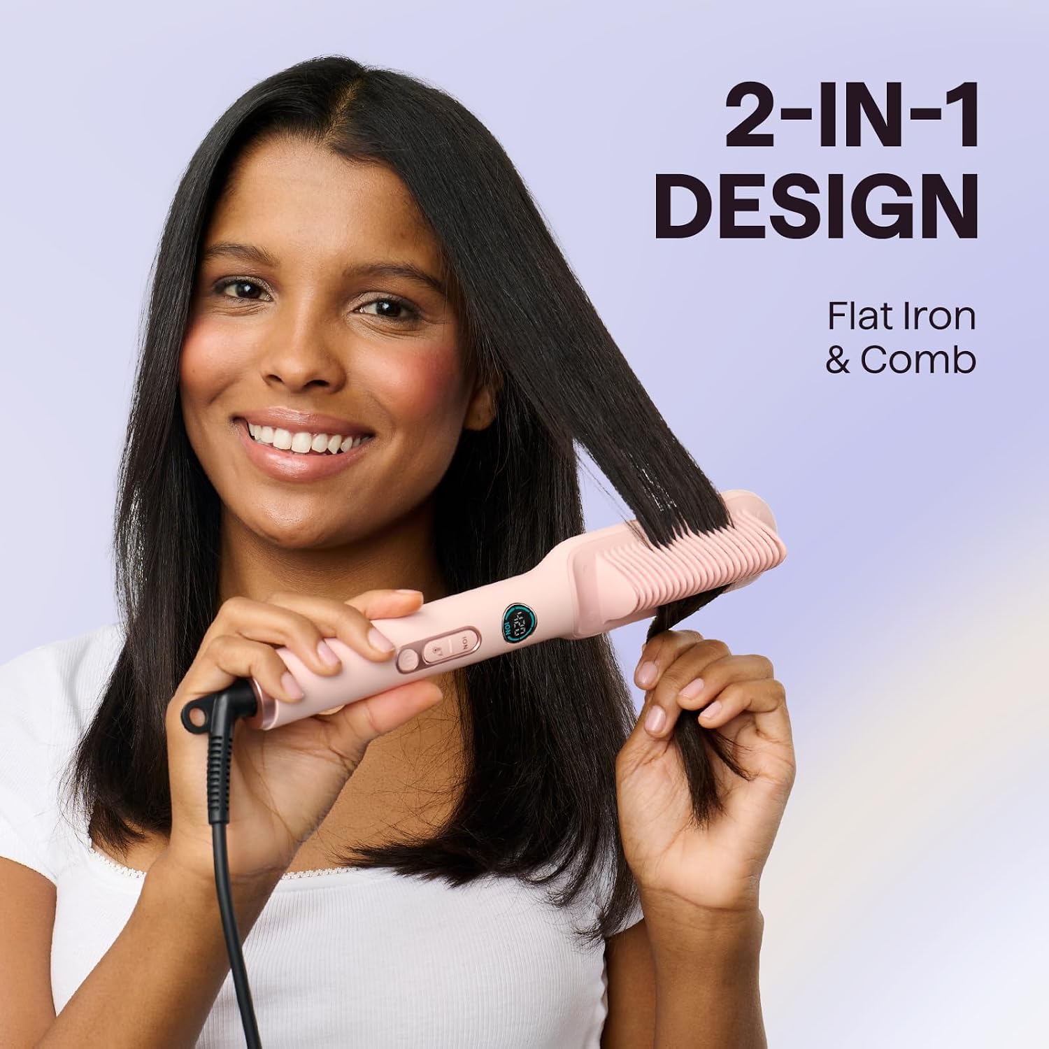 Detalle 2 de wavytalk Sleek Sweep Ionic Brush 2‑in‑1