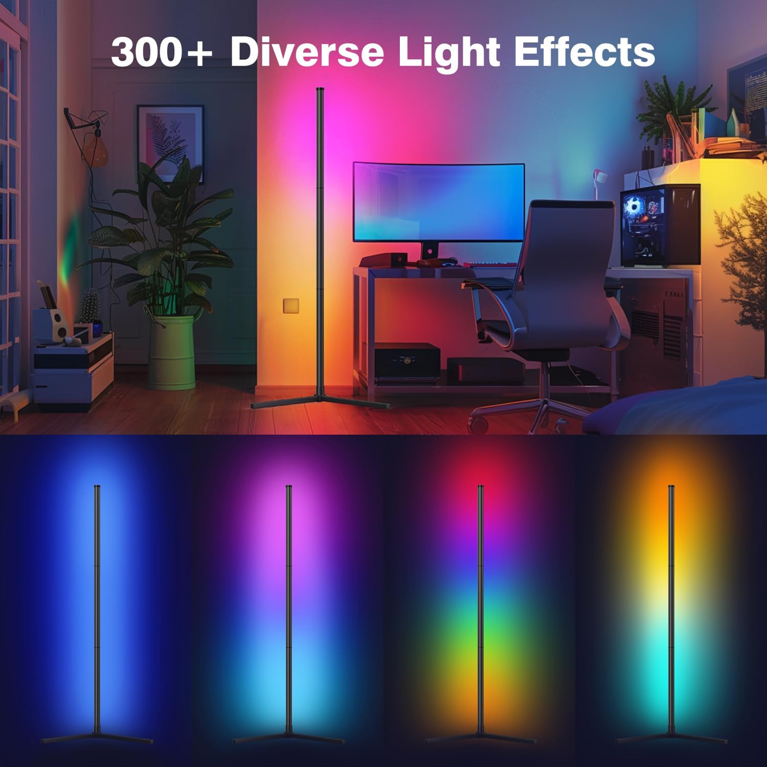 Detalle 2 de riyo Led Floor Lamp 130 cm RGB