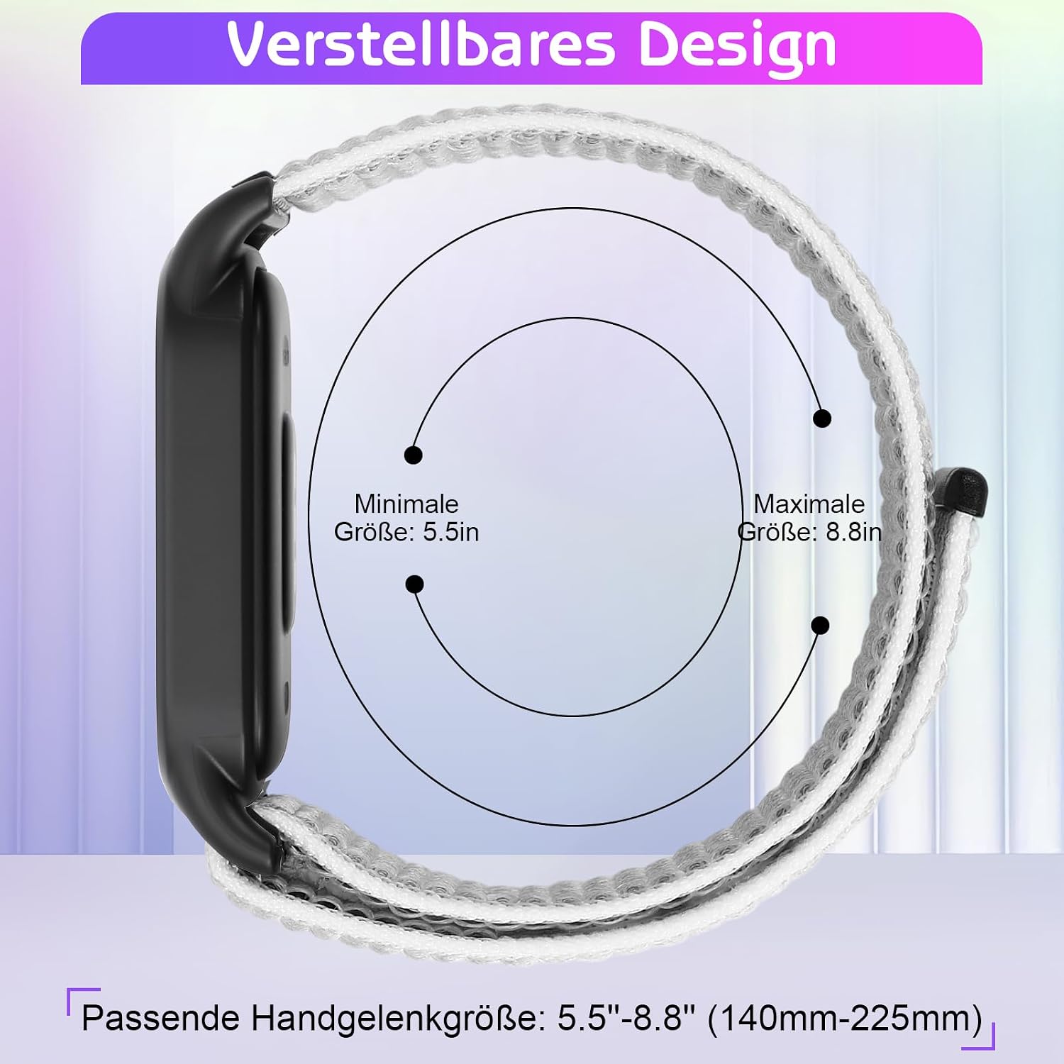 Detalle de Huamanlou Nylon Sport-Armband für 140 bis 225 mm