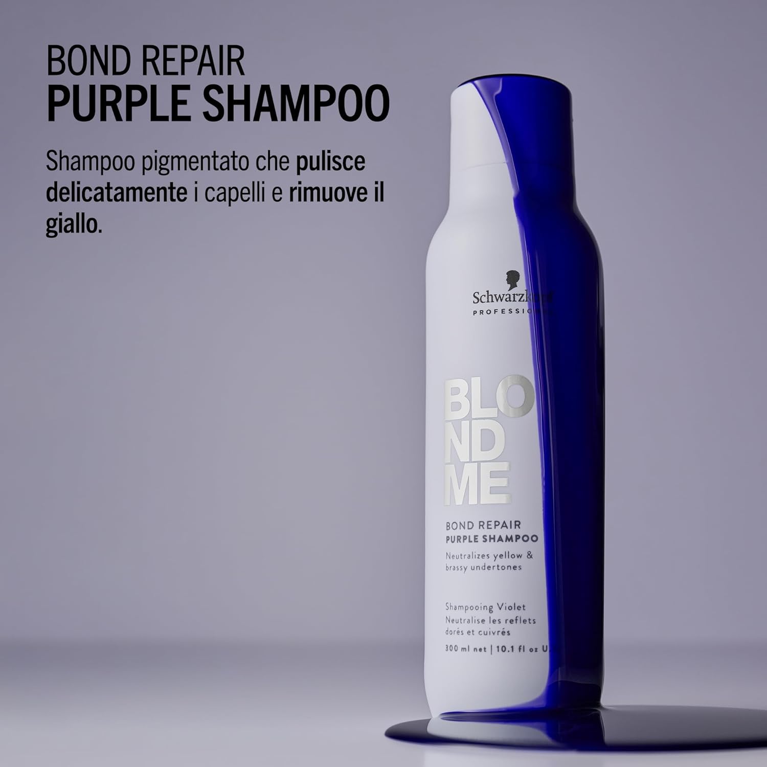 Thumbnail 3 de Schwarzkopf Professional BLONDME Bond Repair Purple Shampoo Cool 300ml: neutra i riflessi gialli con tecnologia Bond Repair
