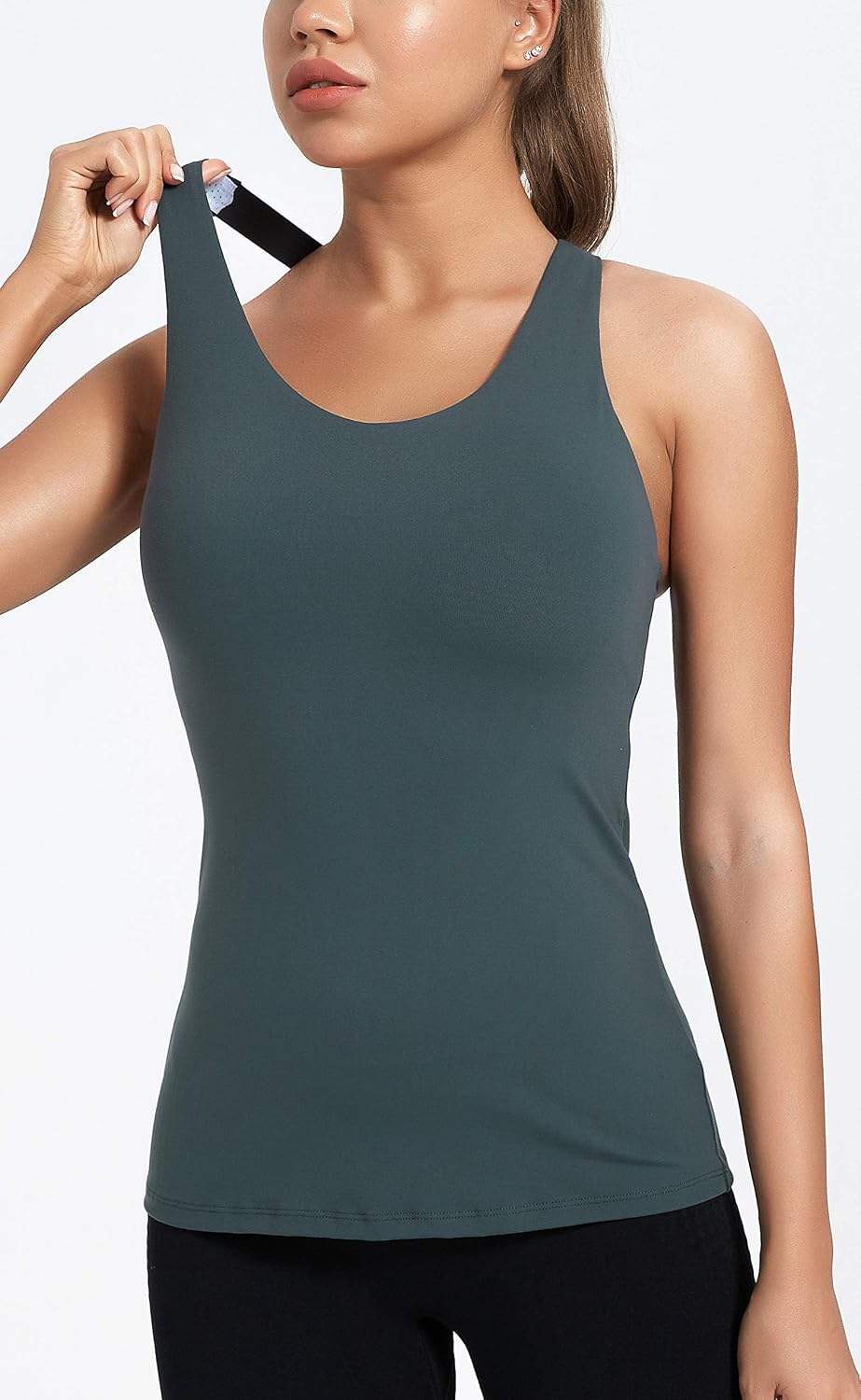 Thumbnail 4 de RUNNING GIRL Longline Sports Bra for Women with Criss-Cross Back and Removable Cups