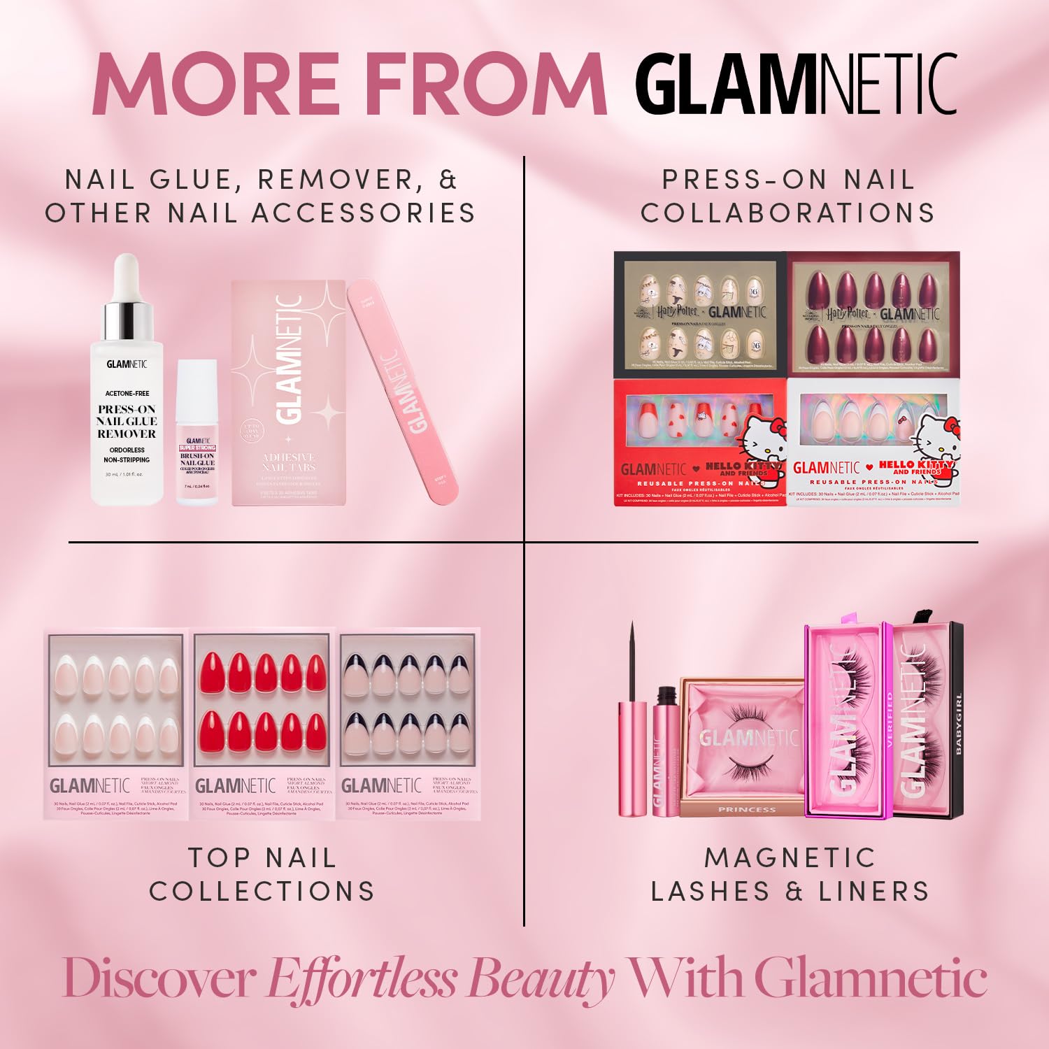Detalle 2 de Glamnetic MaDamn French Tip press-on nails