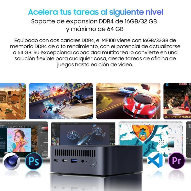 Detalle 2 de blackview MP100 Ryzen 5 7430U 16GB 512GB SSD