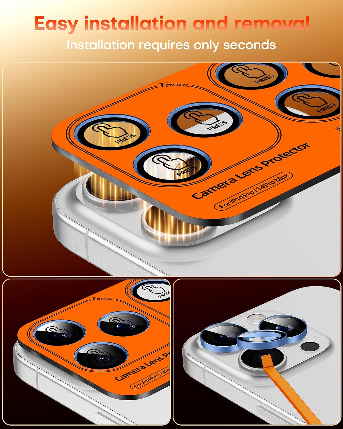 Thumbnail 6 de iPhone 14 Pro Max camera lens protector