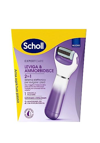 Detalle de Scholl Velvet 2in1 Leviga e Ammorbidisce: pedicure elettronico con 5 testine intercambiabili