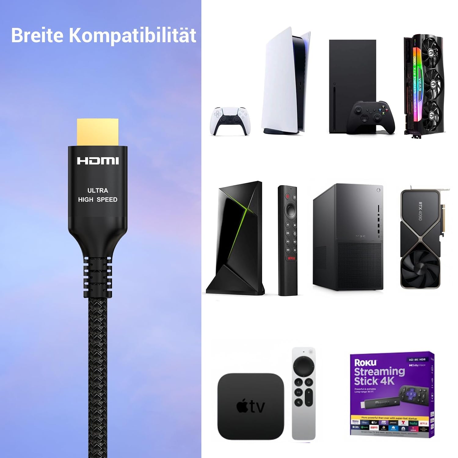 Thumbnail 5 de Etseinri 10K 8K HDMI 2.1 Kabel 3 Meter
