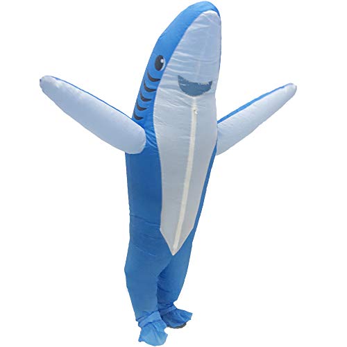 Thumbnail 7 de FXICH Inflatable Shark Costume for Adults, Blue 190T Waterproof Polyester