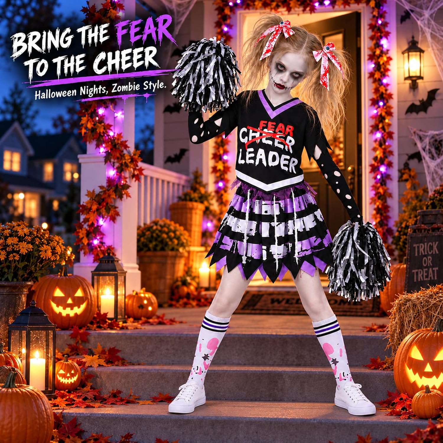 Thumbnail 6 de Zombie Cheerleader Costume for Girls, Size M