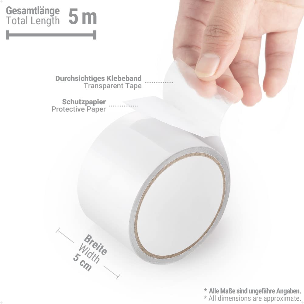 Detalle de ecooe Tent Repair Tape Transparent Waterproof – 5 m x 5 cm