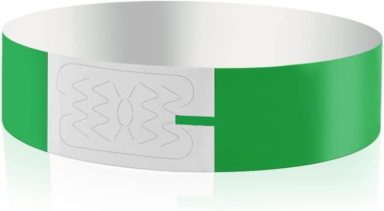 Detalle de Vicloon A toegangsbandjes, 100 groene polsbandjes van synthetisch materiaal