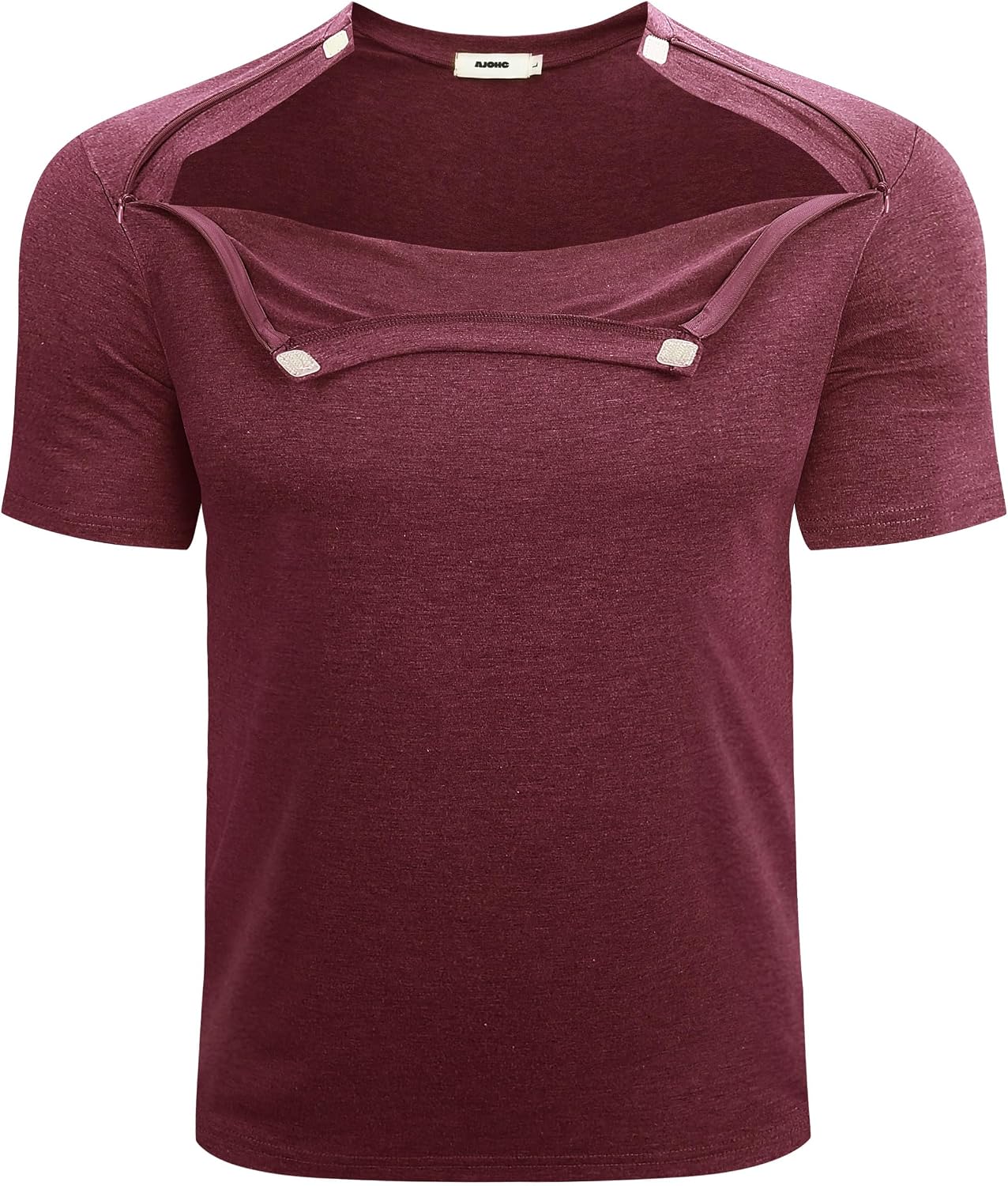 Detalle de AJOHC Adaptive Chemo Shirt in Poly-Viscose-Spandex