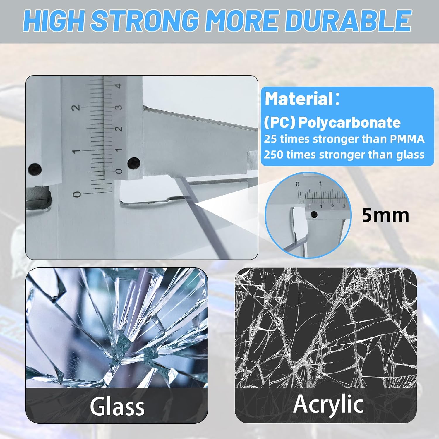Thumbnail 4 de StarknightMT UTV Windshield, Polycarbonate
