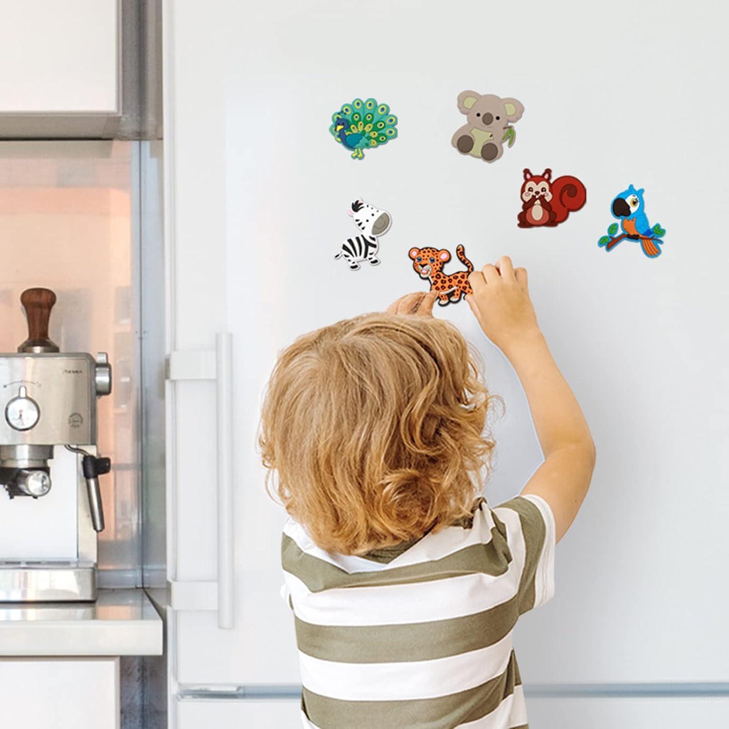 Detalle 2 de SUPINEEDO 220323 Animal Refrigerator Magnets for Toddlers, Full-Back Magnetic