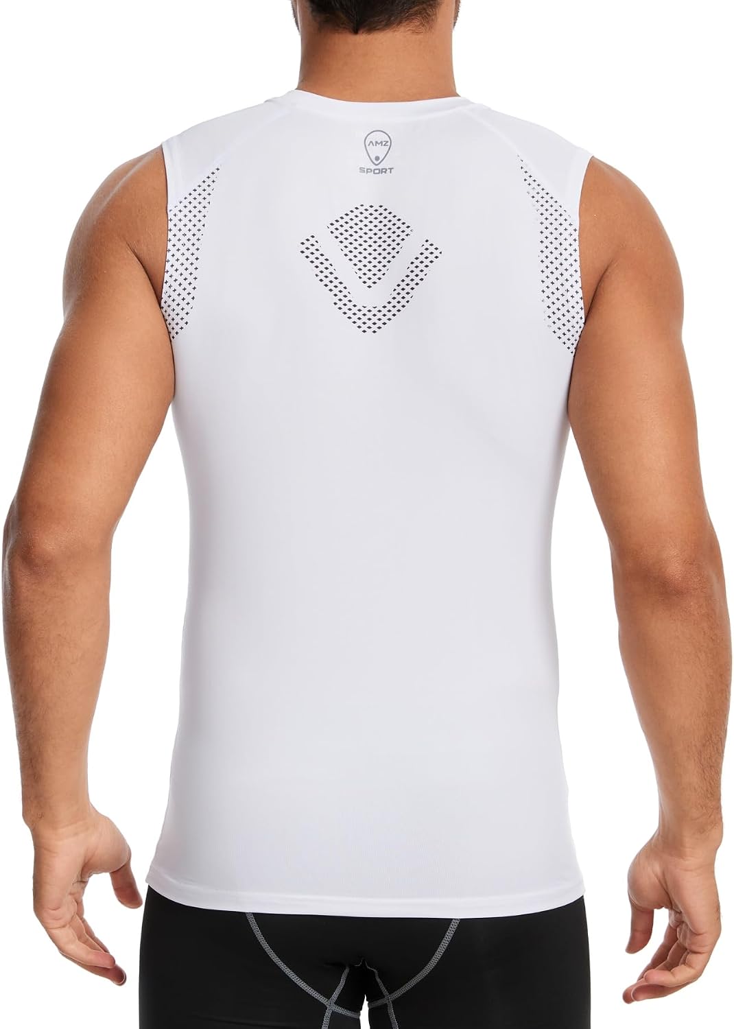 Detalle 2 de AMZSPORT Canotta Compressione Uomo Maglia Senza Maniche