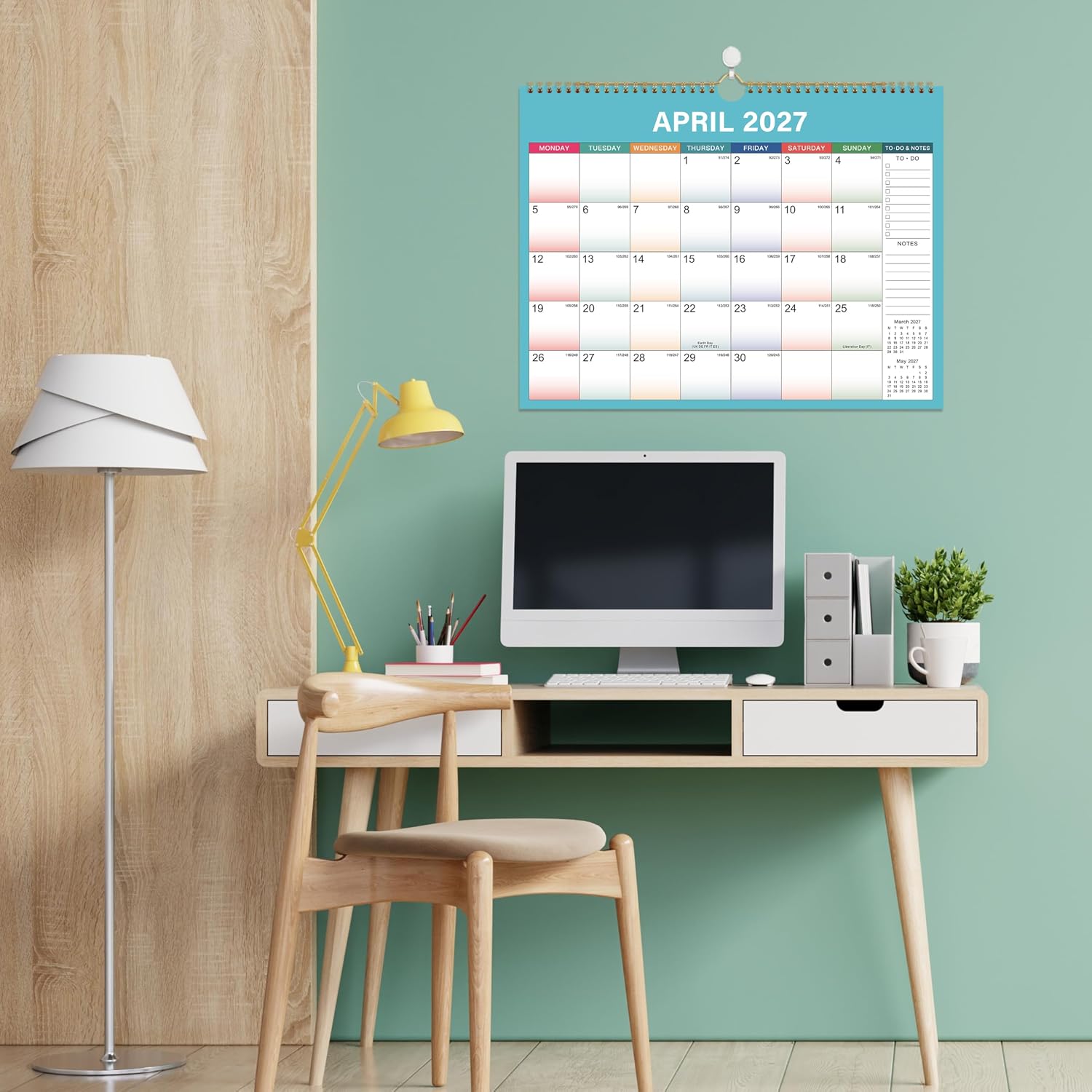 Thumbnail 1 de Calendar 2026 Wall Calendar with Twin-Wire Binding 📅