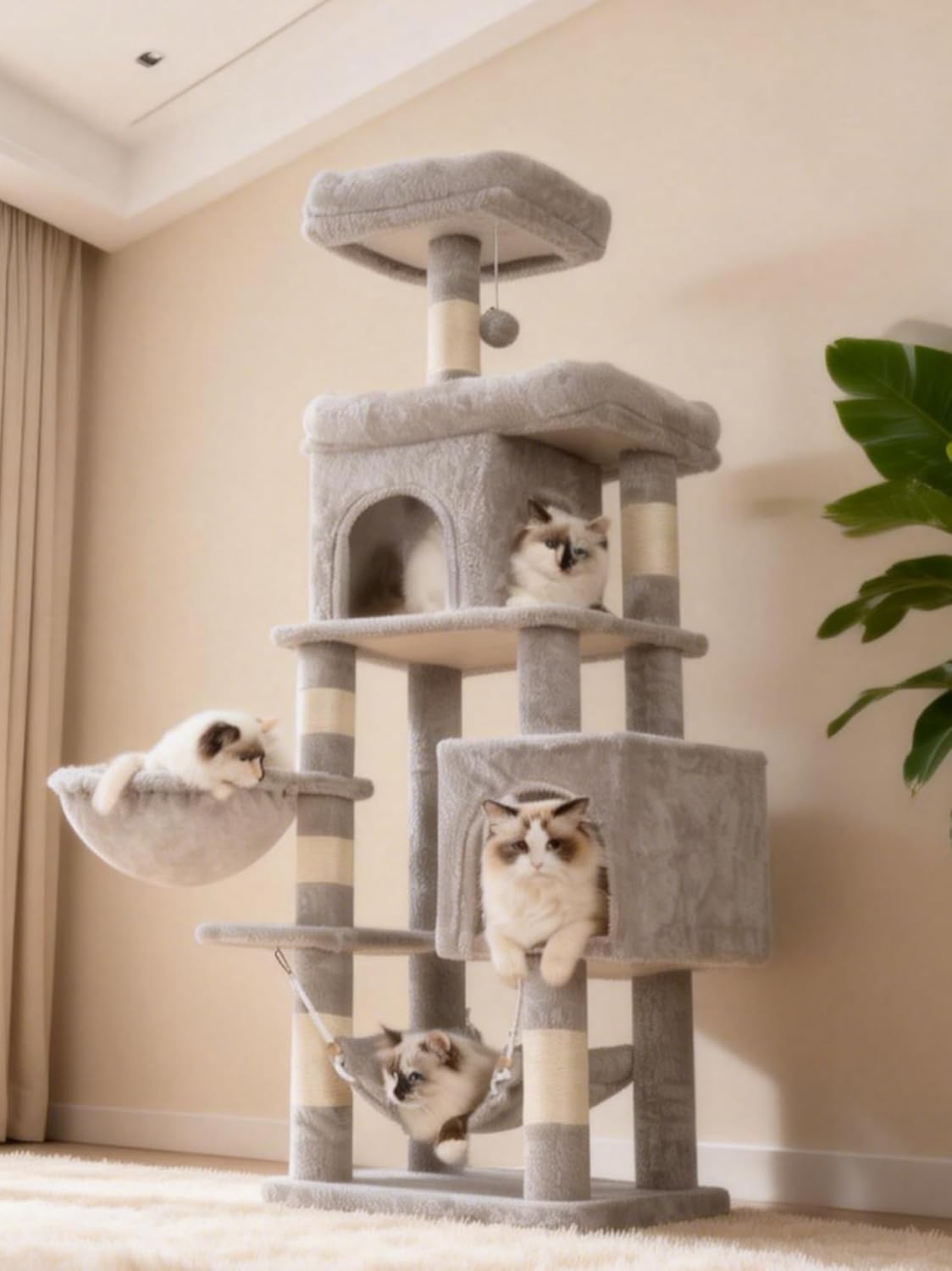 Detalle de Heybly Árbol para Gatos 145 cm