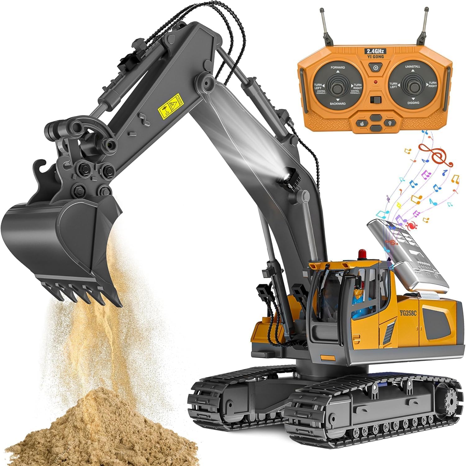 Detalle de ADTHLIER RC Excavator Toy 11-Channel
