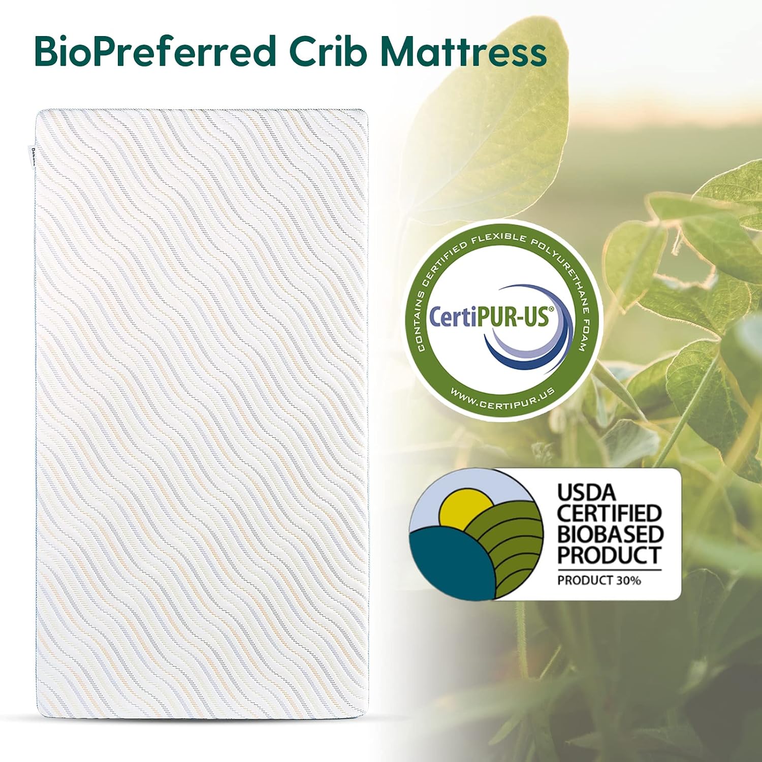 Thumbnail 1 de BABELIO Biobased Crib Mattress 5"