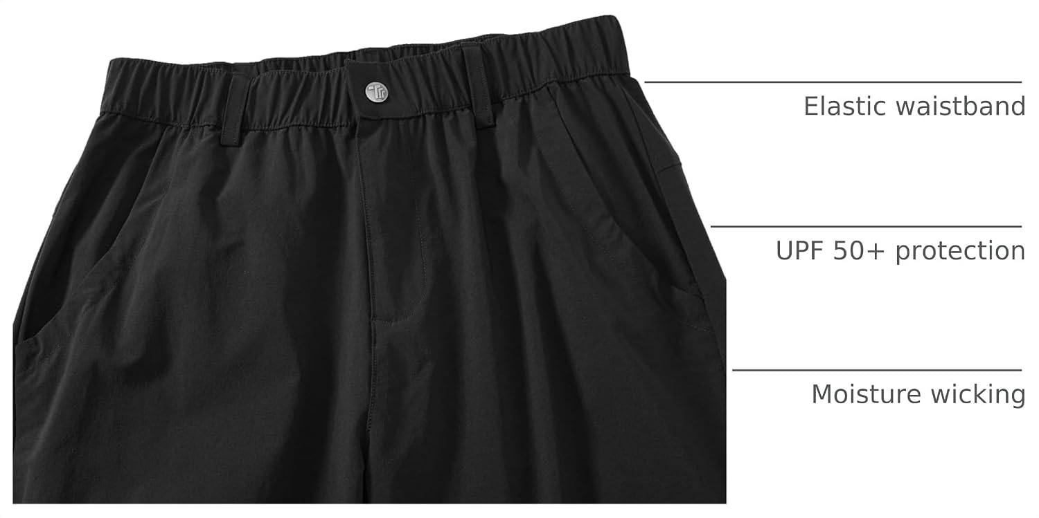 Detalle de YSENTO Women’s Lightweight Stretch Hiking Pants (UPF 50+, Quick-Dry) Cargo Style with 6 Pockets
