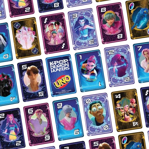 Detalle 2 de Mattel Games UNO Netflix Kpop Demon Hunters — Édition Cartes Collector