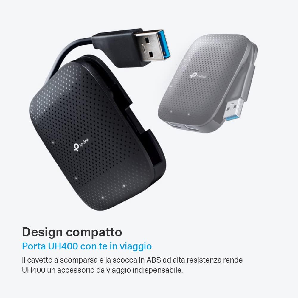 Thumbnail 3 de TP-Link UH400 Hub USB 3.0 4 porte 4-in-1 con cavo pieghevole e 4 LED indicatori