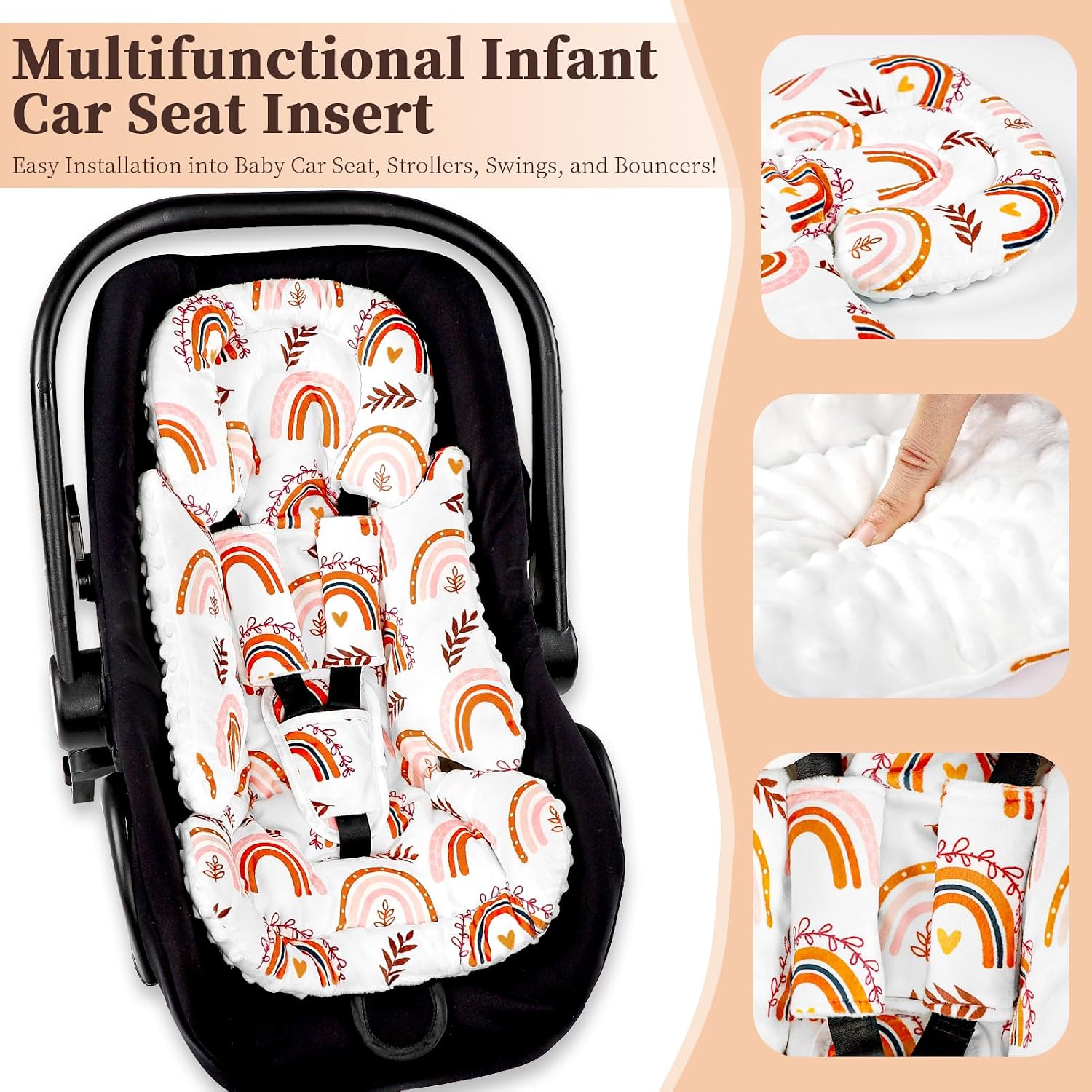 Detalle 2 de Pea Pod infant car seat insert, reversible