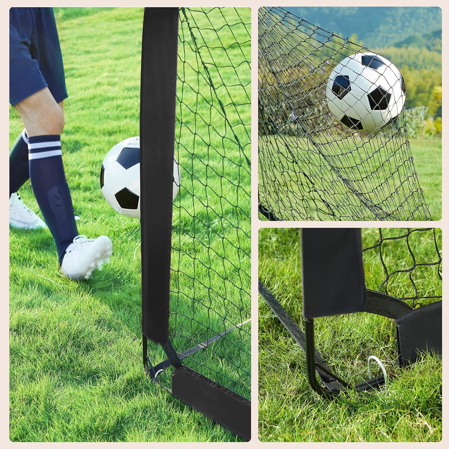 Thumbnail 5 de SONGMICS Football Goals Set of 2 (4 x 3 ft) – Portable Kids Football Nets with Targets & Training Cones