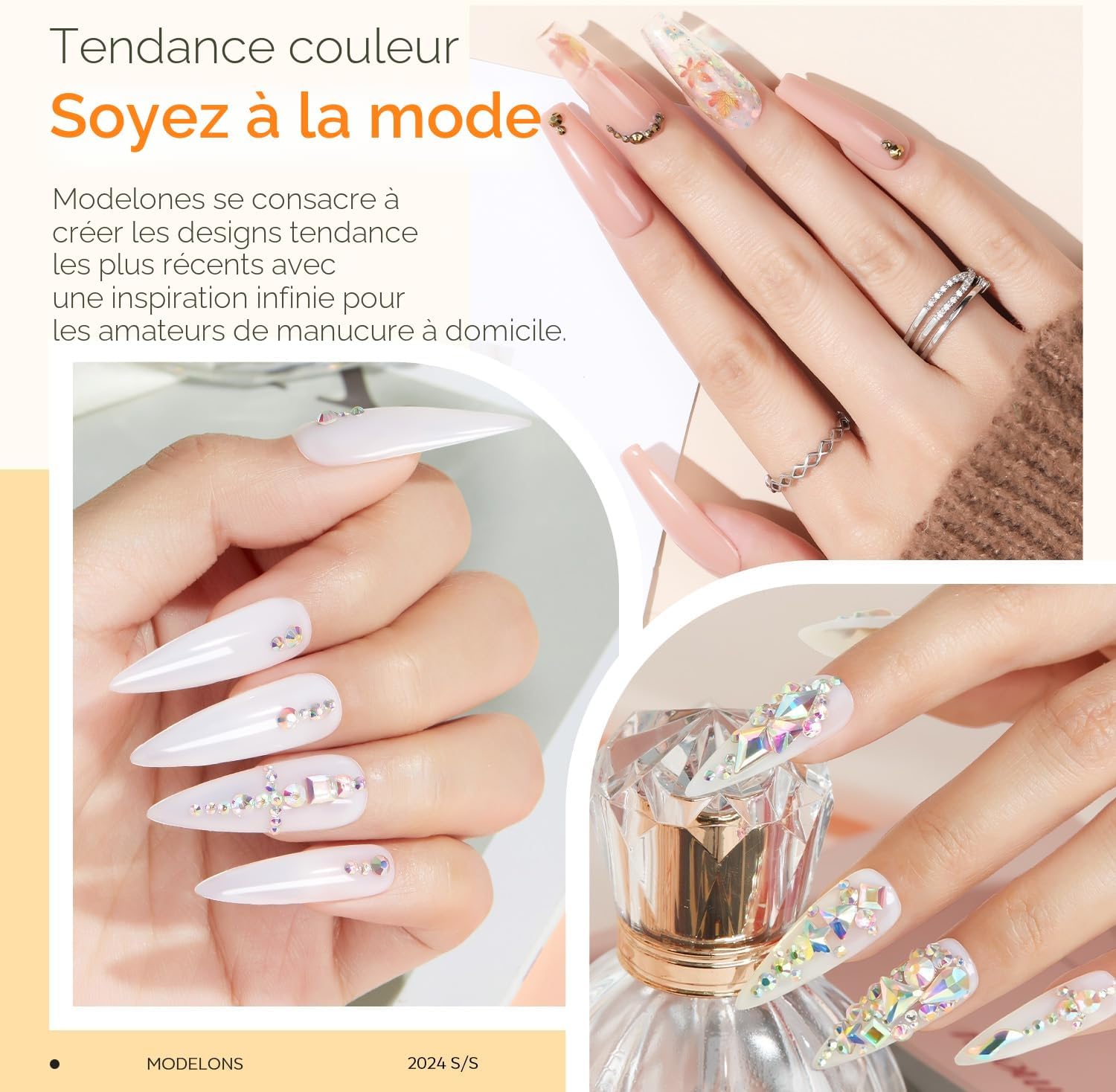 Detalle de Modelones Colle pour faux ongles – Gel d’extension polyvalent 15 ml