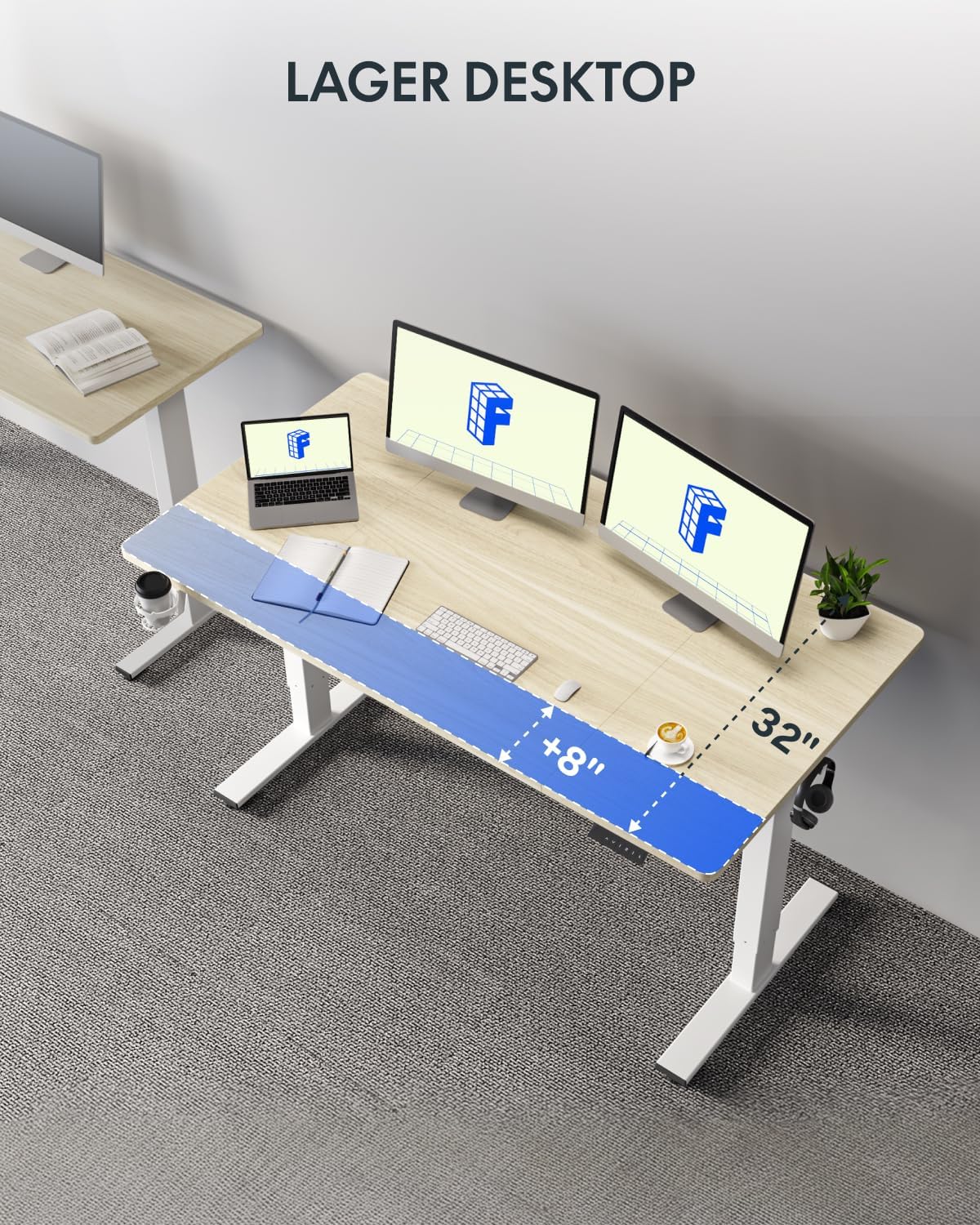 Detalle de FLEXISPOT Standing Desk, 63" x 32