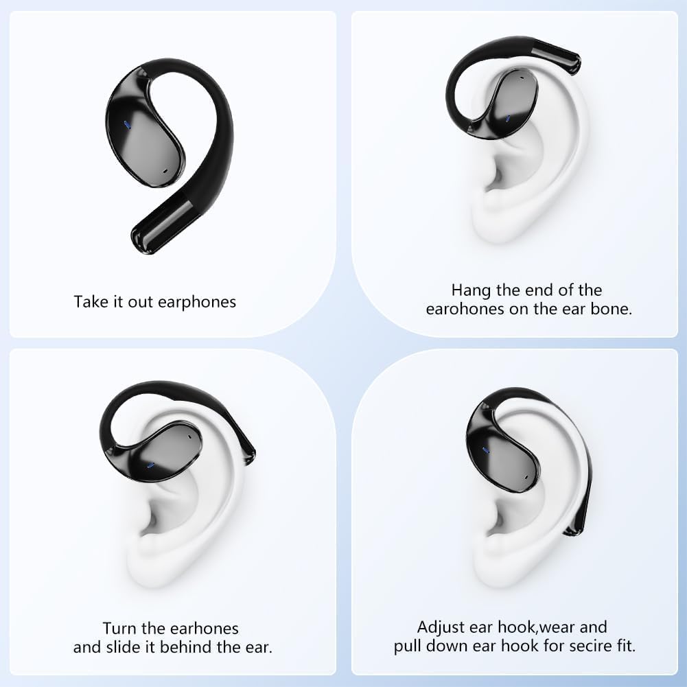 Thumbnail 2 de Caijin Auricolari Sportivi Wireless con Gancio – Bluetooth 5.4, IP54 e 60 Ore di Riproduzione