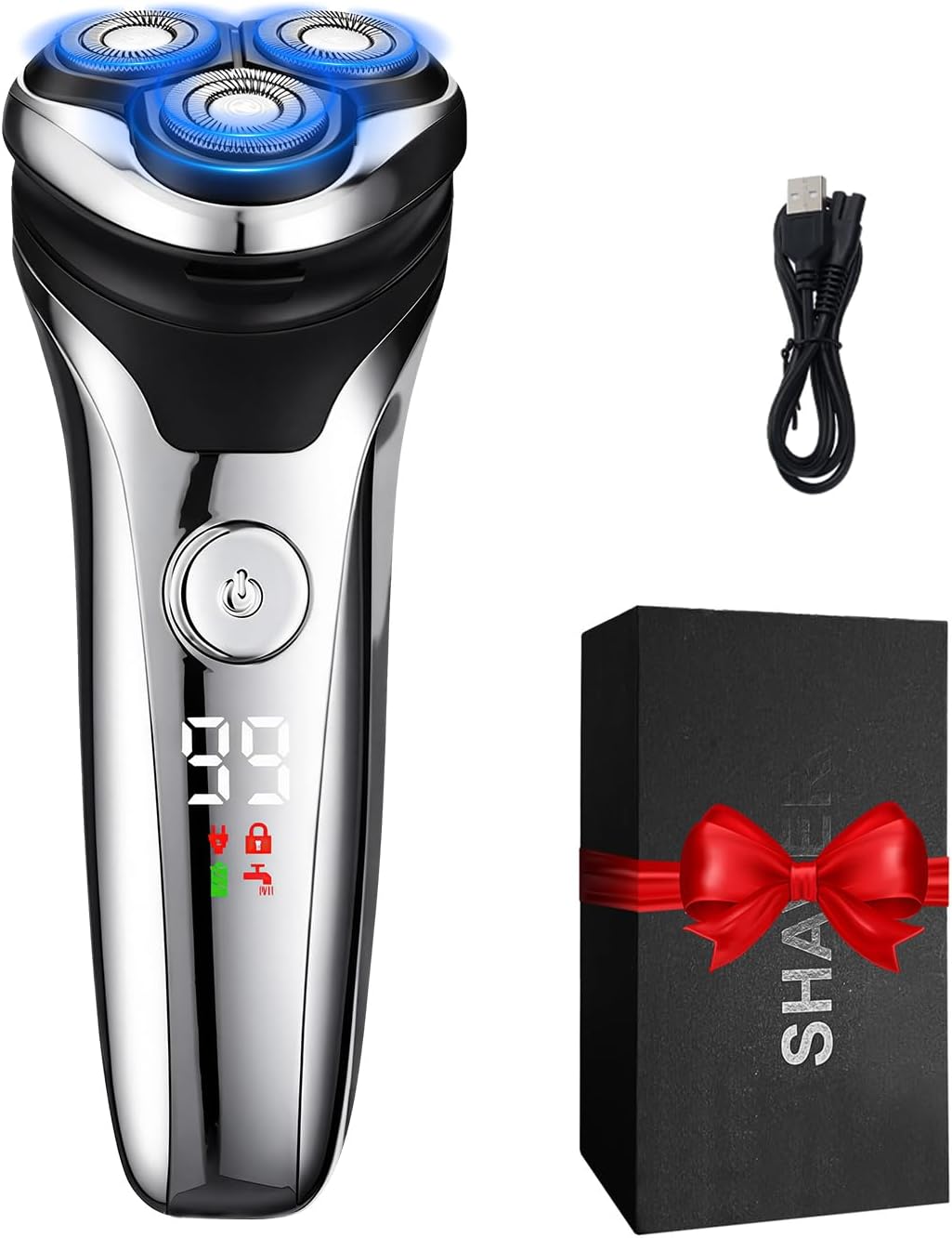 Detalle de Lorrtta Cordless Electric Shaver, 90-min runtime