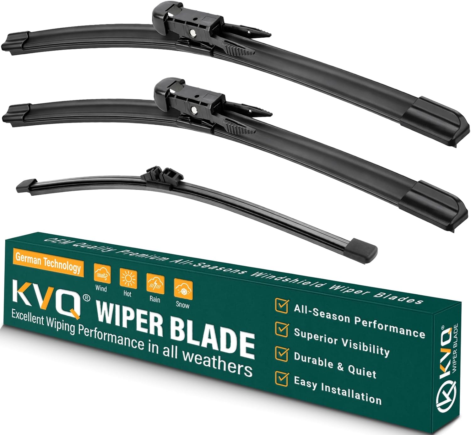 Thumbnail 6 de KVQ Windshield Wiper Blades Replacement for Ford Transit (28"/21"), Pack of 2 – Original Factory Quality
