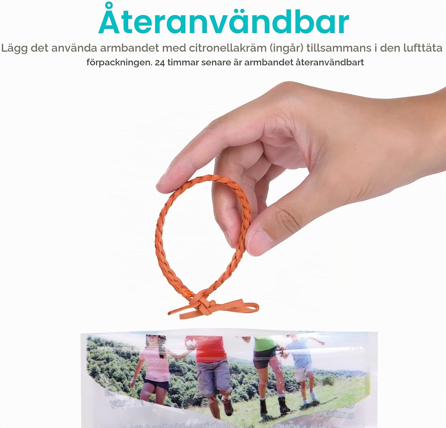 Thumbnail 5 de OSDUE myggarmband, 12-pack med justerbar och vattentät EVA-design