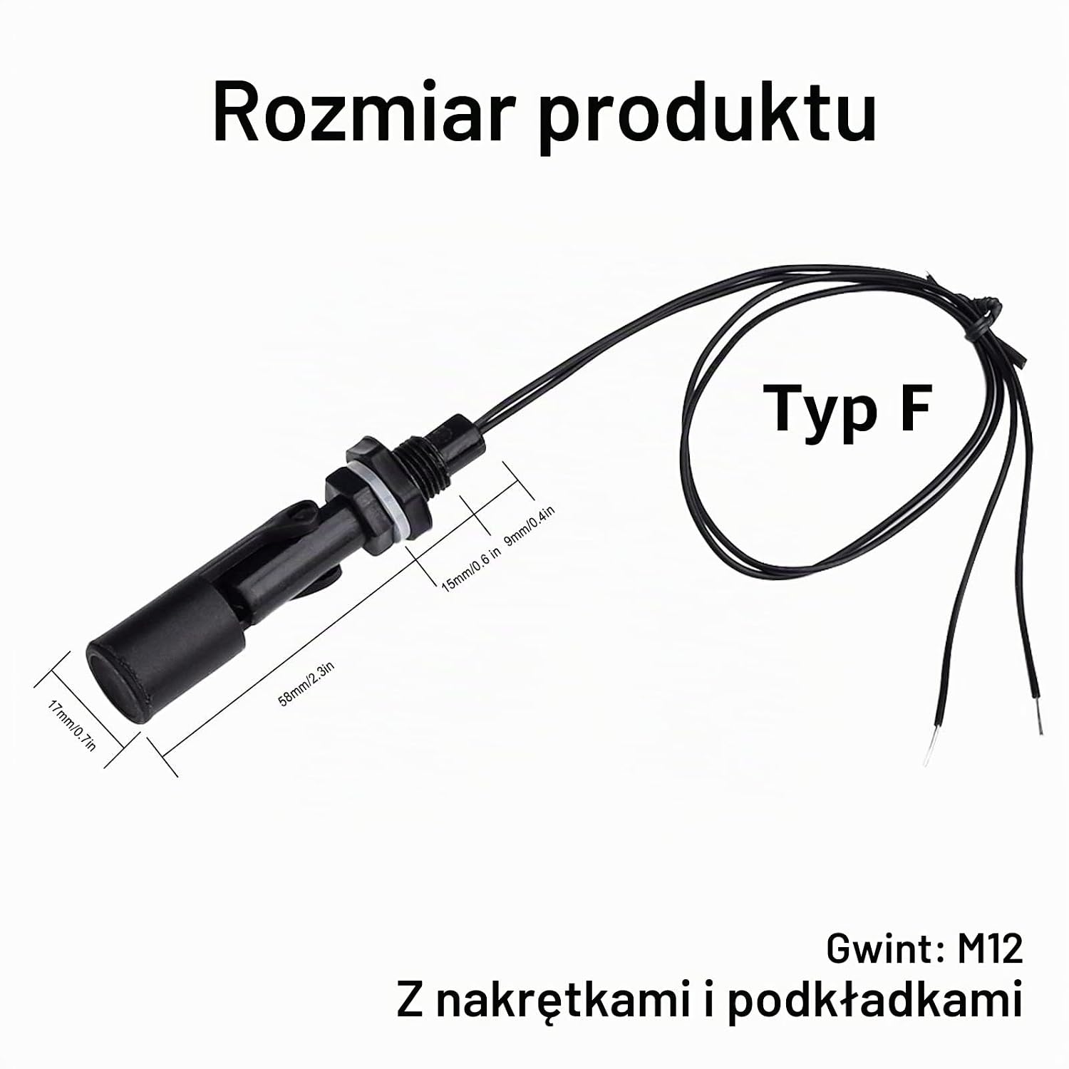 Detalle de Aideepen XB0004 przełączniki pływakowe typ F, 2 sztuki, z polipropylenu