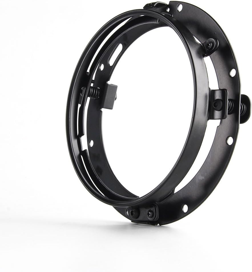 Thumbnail 6 de SKUNTUGUANG 7-inch round LED projector headlight trim ring mounting bracket (chrome)