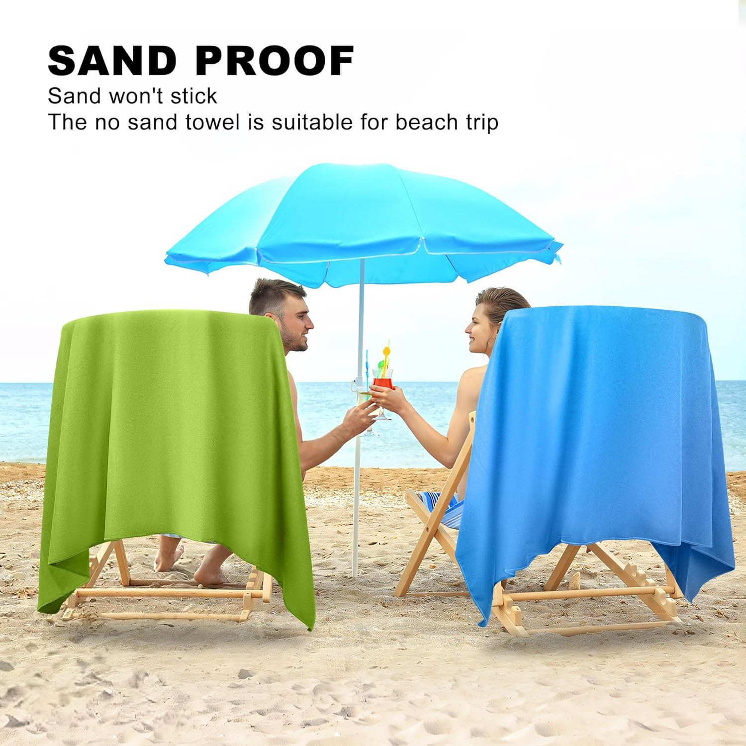 Thumbnail 5 de HiiPeak Microfibre Towel Compact Camping Beach Towel (Light Blue, 1 pack) – Quick-dry 180cm x 90cm