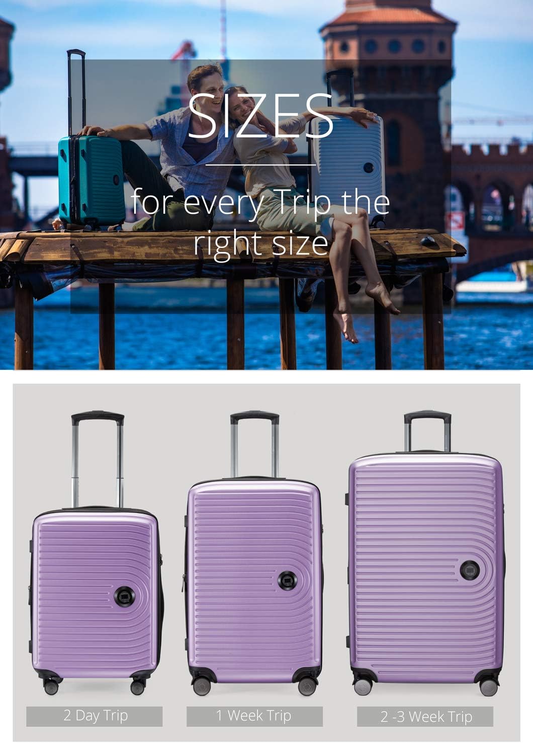 Thumbnail 6 de Hauptstadtkoffer Mitte Bagage – Valise cabine lilas 55 cm (S) avec extension 8 cm