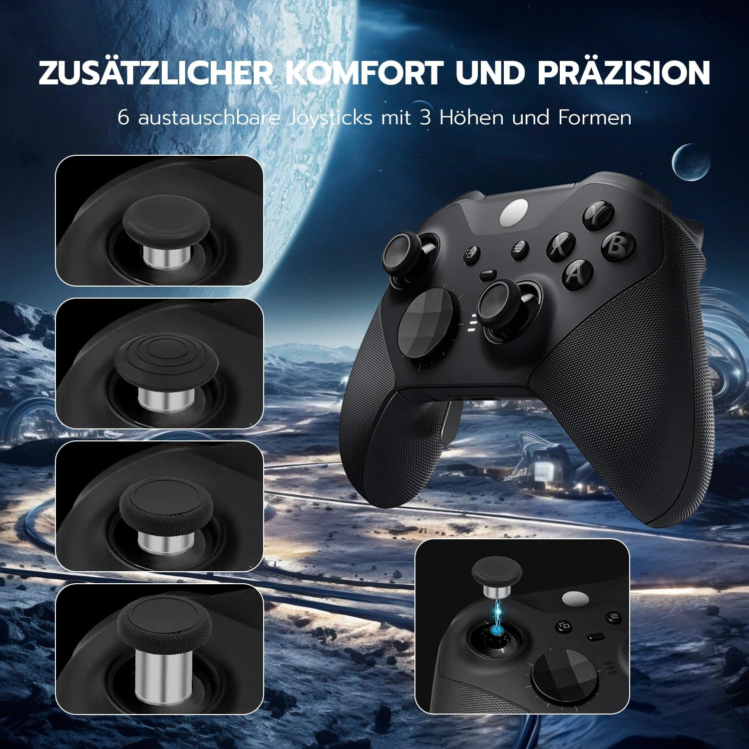 Detalle 2 de Mcbazel 13-in-1 Metall-Thumbsticks & Magnet-Module für Xbox Elite Series 2 (1797)