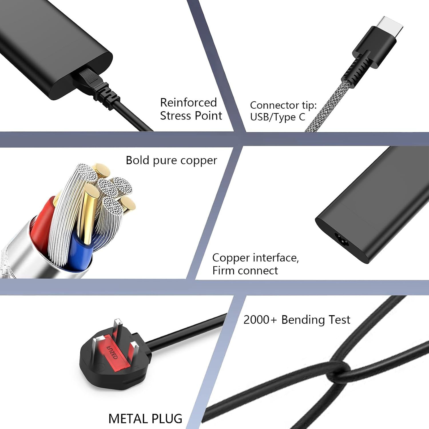 Thumbnail 2 de 65W USB-C laptop charger for HP
