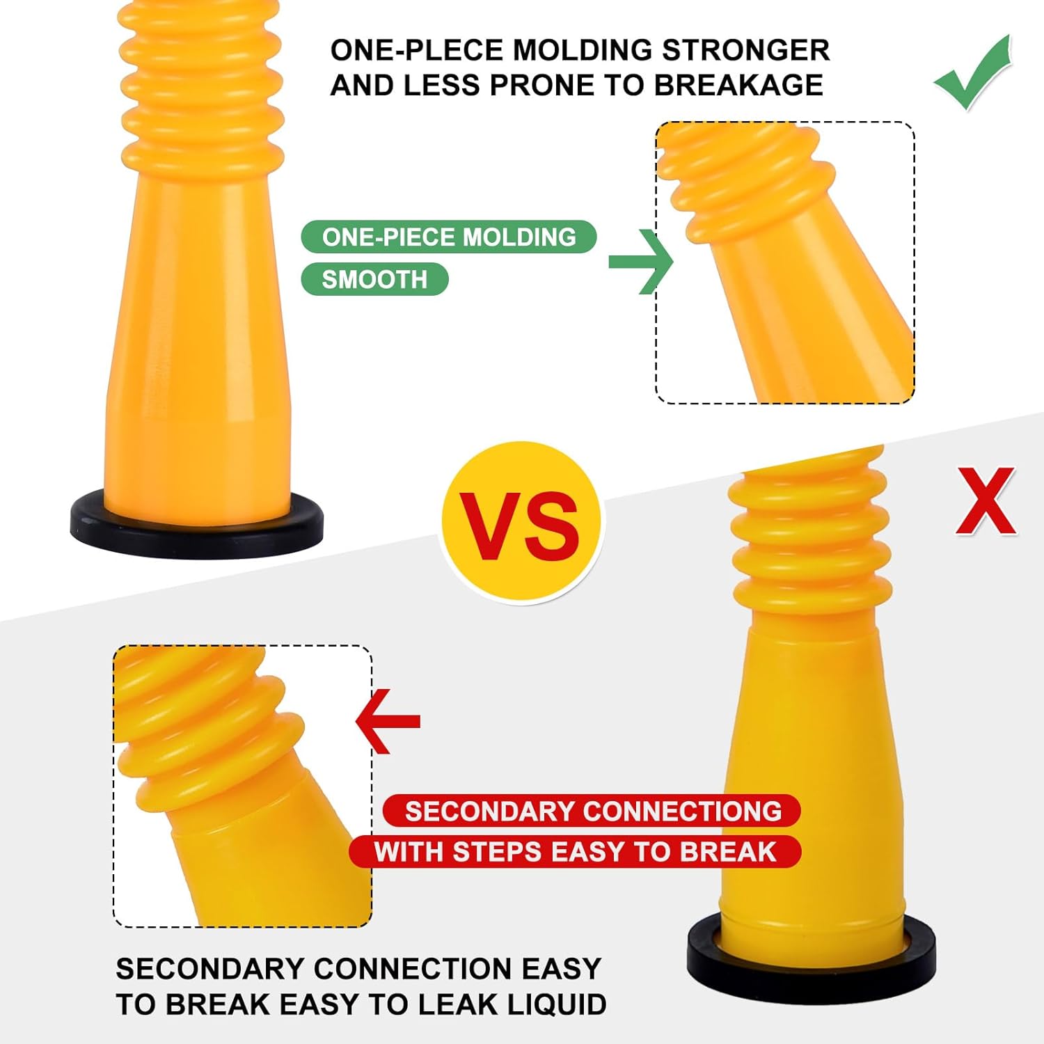 Thumbnail 6 de Gas Can Spout Replacement Kit (Yellow, 3-Pack) by Zoolowua