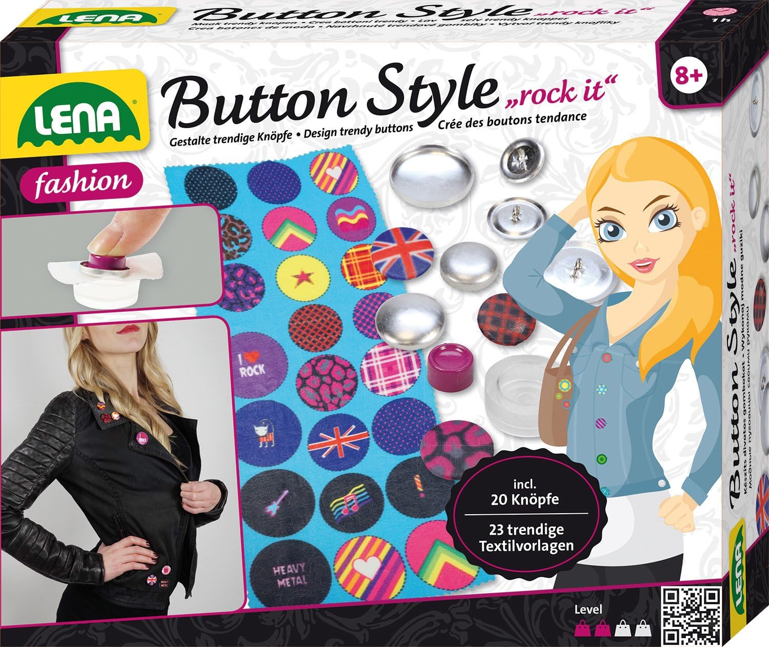 Thumbnail 5 de Lena 42595 Button Style molto eleganti: set fai-da-te per creare bottoni (con strumenti e accessori)