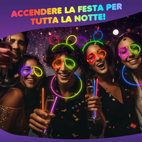 Thumbnail 6 de Ziitty Braccialetti Luminosi Fluorescenti 252 Fluo Party Kit: 100 Starlight e 132 Connettori per DIY