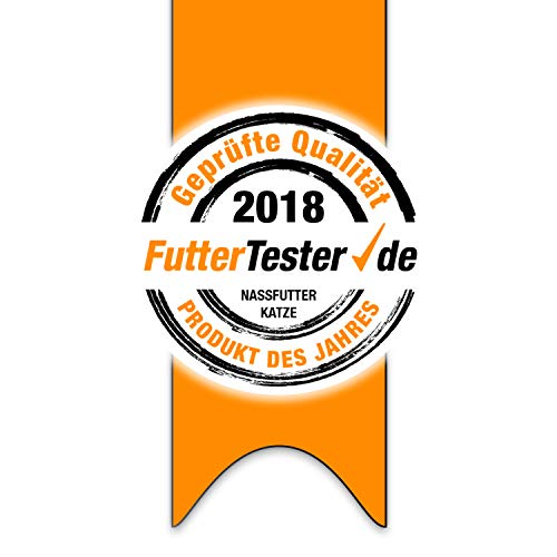 Detalle de MjAMjAM Premium Nassfutter für Katzen – Mixpaket I (12 x 125 g) Huhn, Rind, Herzen – getreidefrei, hoher Fleischanteil