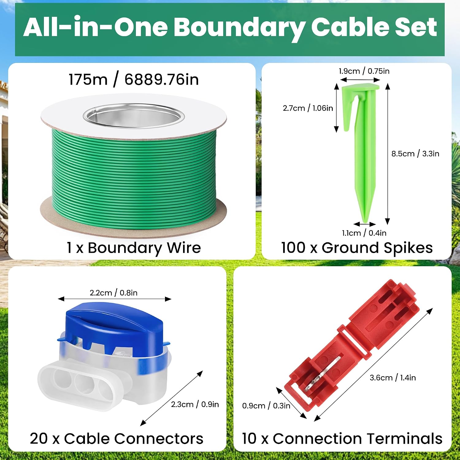Thumbnail 1 de COZCLAM 175m Boundary Cable Kit for Robot Lawnmowers